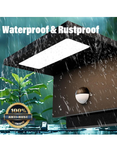 Sensor de Movimiento LED Negro 10W IP54 para Exterior 2