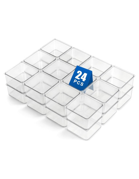 Organizador de Cajones Hudgan 24 Piezas Plástico Transparente
