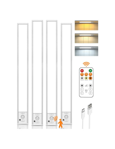 Luces Bajo Gabinete LED LENOMA 40.6cm Control Remoto 4000mAh