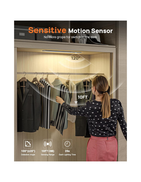 Luces Bajo Gabinete LED LENOMA 40.6cm Control Remoto 4000mAh