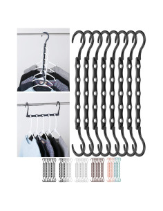 Perchas Ahorradoras de Espacio Mr. Pen, Paquete de 8, Negro