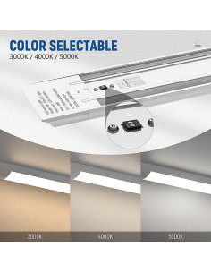 Luz de Taller LED DAKASON 4FT 36W 4320lm Ajustable 3000K/4000K/5000K 2