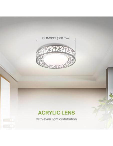 Luz de Techo LED Empotrada ASD 30.48 cm 20W Regulable Niquel