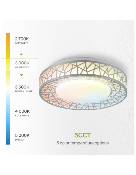 Luz de Techo LED Empotrada ASD 30.48 cm 20W Regulable Niquel
