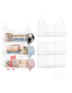 Estantes Colgantes Jautokerdar 3 Niveles Blanco 42x30 cm