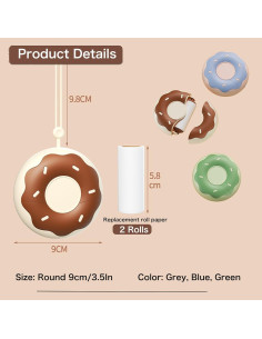 Rodillo Quitapelusas Portátil SHBLOMK Mini Reutilizable 90 Hojas 2