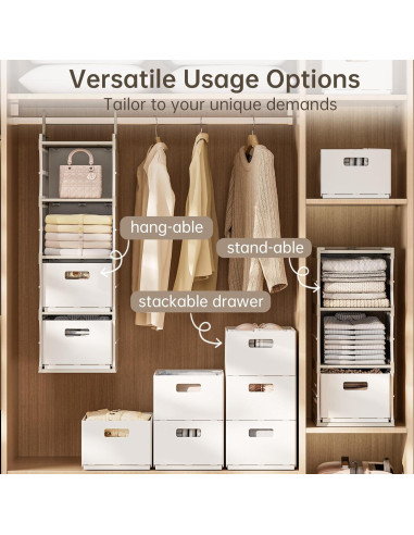 Estante Colgante HAIXIN de Plástico 3 Niveles con Cajón