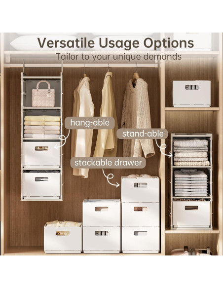 Estante Colgante HAIXIN de Plástico 3 Niveles con Cajón