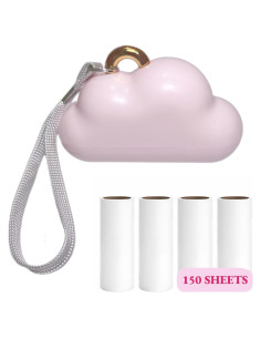 Rodillo de Pelusa Portátil OMINZ 150 Hojas Rosa Recargable