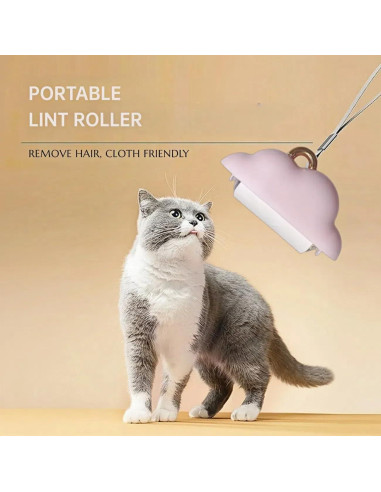 Rodillo de Pelusa Portátil OMINZ 150 Hojas Rosa Recargable