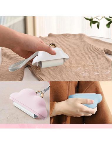 Rodillo de Pelusa Portátil OMINZ 150 Hojas Rosa Recargable