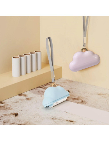 Rodillo de Pelusa Portátil OMINZ 150 Hojas Rosa Recargable