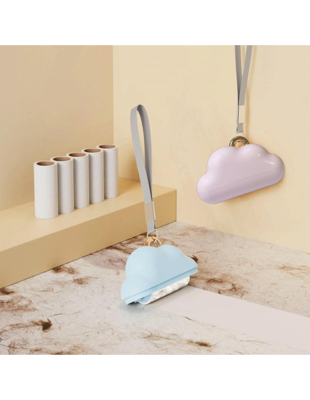 Rodillo de Pelusa Portátil OMINZ 150 Hojas Rosa Recargable