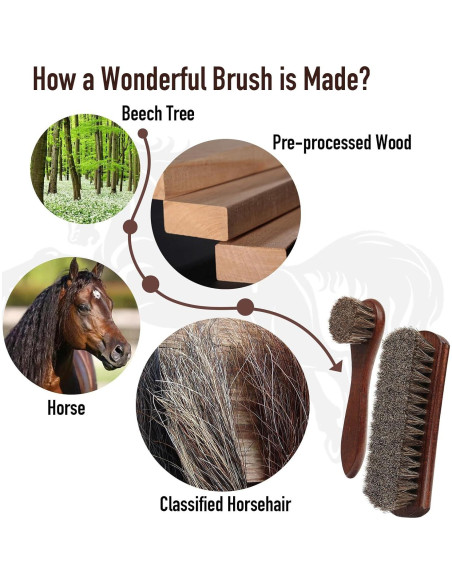 Kit de Cepillos para Zapatos Euvia - 3 Piezas de Cuero y Ante