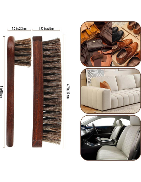 Kit de Cepillos para Zapatos Euvia - 3 Piezas de Cuero y Ante