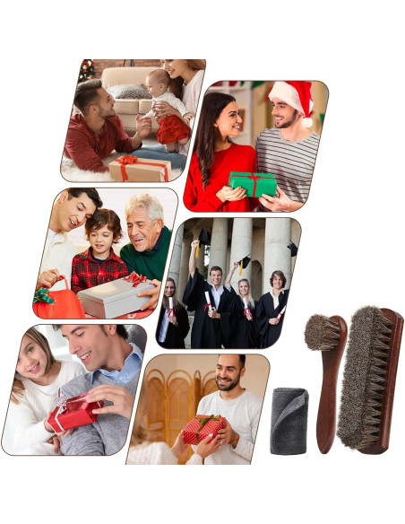 Kit de Cepillos para Zapatos Euvia - 3 Piezas de Cuero y Ante