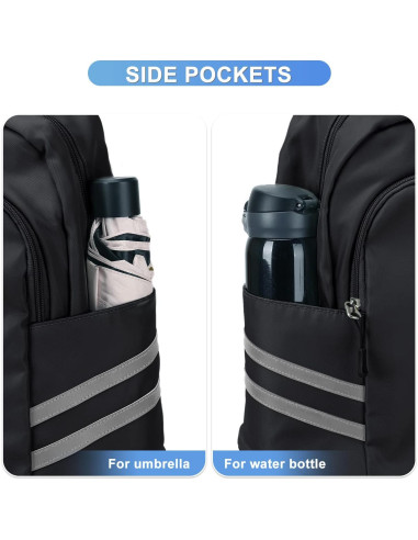 Mochila de Gimnasio Coofay Pequeña Impermeable 20L Negra