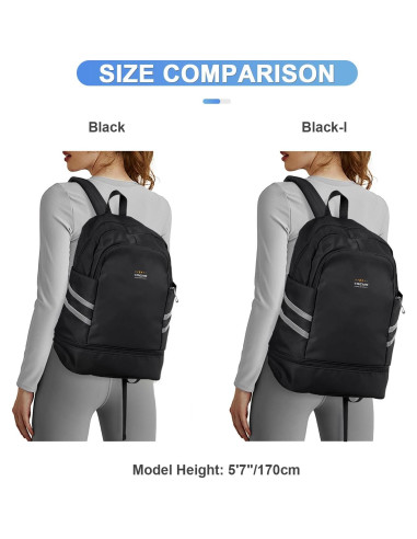 Mochila de Gimnasio Coofay Pequeña Impermeable 20L Negra