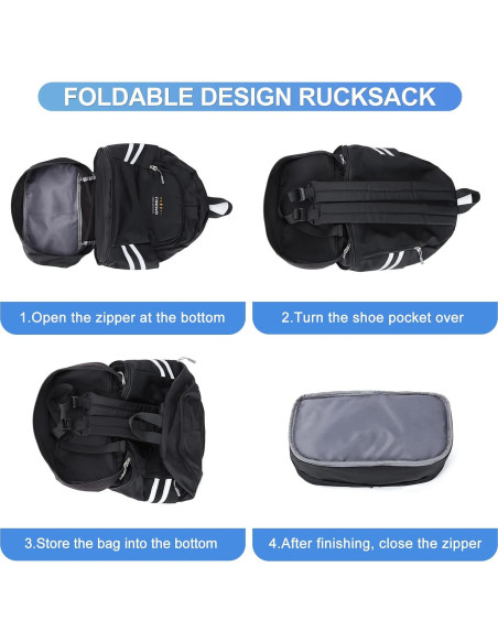 Mochila de Gimnasio Coofay Pequeña Impermeable 20L Negra Mochila de Gimnasio Coofay Pequeña Impermeable 20L Negra