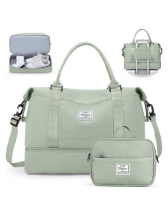 Bolsa de viaje tipo duffel HYC00 con compartimento para zapatos 56x17x45 cm