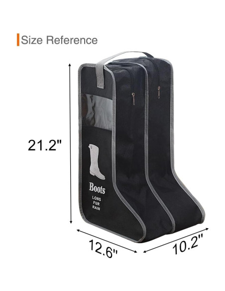 Bolsa de Almacenamiento para Botas Mejorada BSB-003-BLK 57x34x30cm Bolsa de Almacenamiento para Botas Mejorada BSB-003-BLK 57x34x30cm