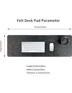 Alfombrilla de Escritorio Fieltro DAWNTREES 90x30cm Gris Oscuro 2