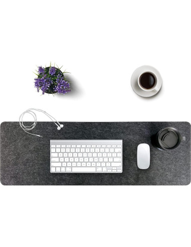 Alfombrilla de Escritorio Fieltro DAWNTREES 90x30cm Gris Oscuro
