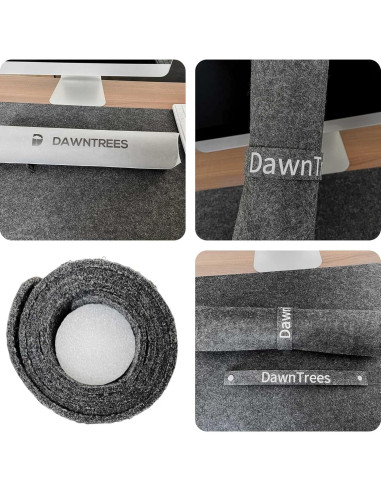 Alfombrilla de Escritorio Fieltro DAWNTREES 90x30cm Gris Oscuro