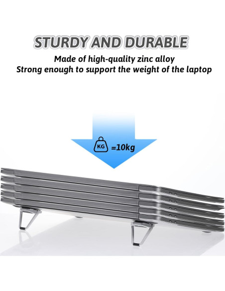 Soporte Ergonómico para Laptop JJUNW - 4 Piezas Ajustable