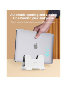 Soporte Vertical para Laptop Hagibis ABS Blanco - Ahorra Espacio 2