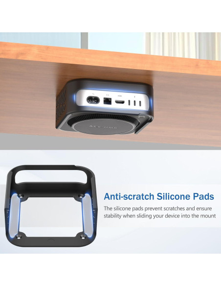 Soporte de escritorio NewHail para Mac Mini M4/M4 Pro 2024 Soporte de escritorio NewHail para Mac Mini M4/M4 Pro 2024