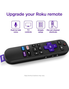 Control Remoto por Voz Roku RCA1R - Reemplazo TV y Audio 2