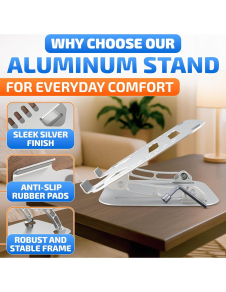 Soporte Ajustable para Laptop V TOWER 10-17.3" con Ventilación Soporte Ajustable para Laptop V TOWER 10-17.3" con Ventilación