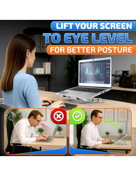 Soporte Ajustable para Laptop V TOWER 10-17.3" con Ventilación Soporte Ajustable para Laptop V TOWER 10-17.3" con Ventilación