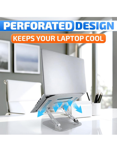 Soporte Ajustable para Laptop V TOWER 10-17.3" con Ventilación
