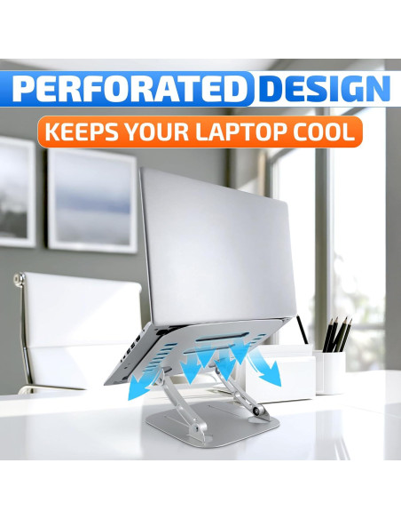 Soporte Ajustable para Laptop V TOWER 10-17.3" con Ventilación Soporte Ajustable para Laptop V TOWER 10-17.3" con Ventilación