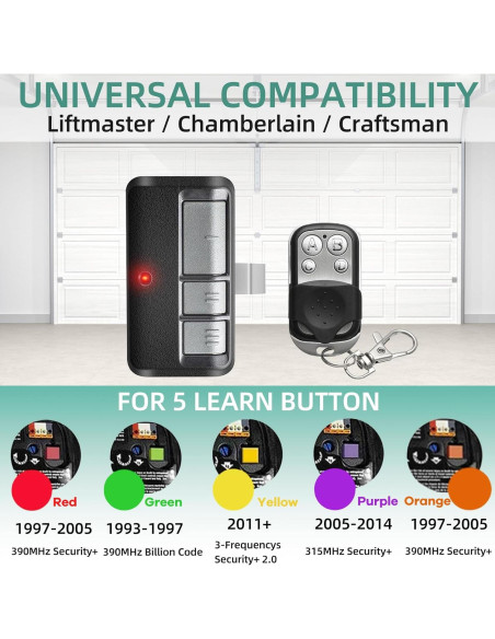 Control Remoto Universal para Puertas de Garaje Liftmaster 893MAX