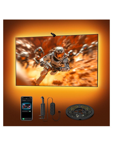 Luz LED Inmersiva para TV Deerdance 4.5m RGB Control App