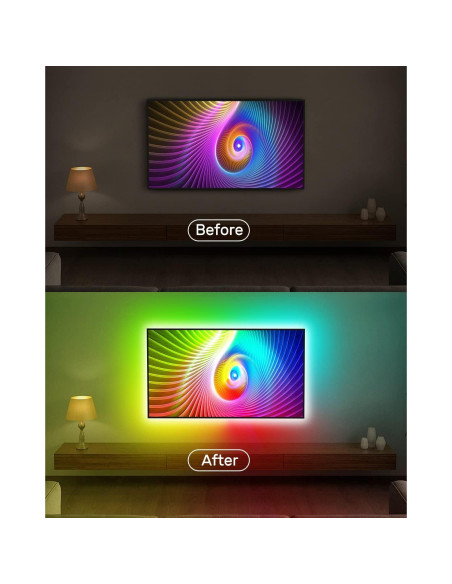 Tira de Luz LED RGBIC 5M Daymeet para TV 32-75" Multicolor