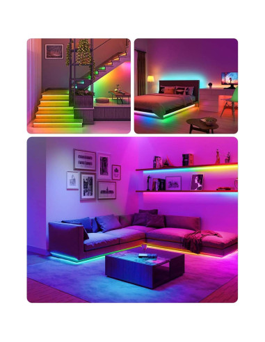 Tira de Luz LED RGBIC 5M Daymeet para TV 32-75" Multicolor