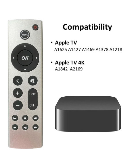 Control Remoto Universal ONN para Apple TV 4K HD - A2843 A2737 A2169 A1842