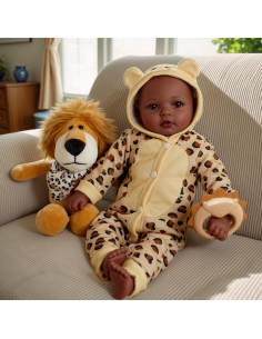 Muñeca Negra Realista BABESIDE 43 cm Hecha a Mano con Ropa 2