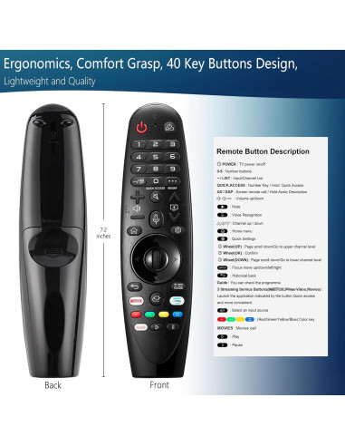 Control Remoto de Voz LG MR20GA AKB75855501 - Universal