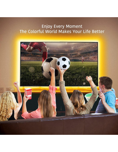 Luces LED PHOPOLLO para TV 15 pies RGB Bluetooth USB