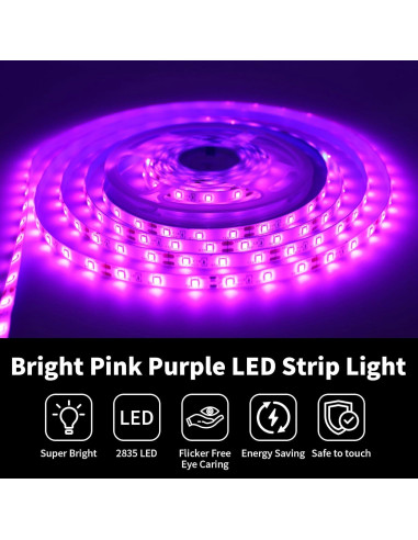 Tira LED Rosa 5m iNextStation 300 LEDs Flexible 12V