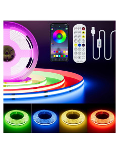 Tira LED COB RGB PAUTIX 1.5m USB 5V con Control Bluetooth