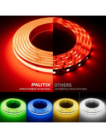 Tira LED COB RGB PAUTIX 1.5m USB 5V con Control Bluetooth