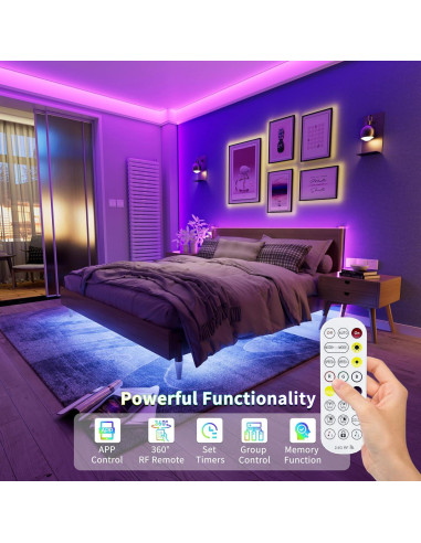 Tira LED COB RGB PAUTIX 1.5m USB 5V con Control Bluetooth