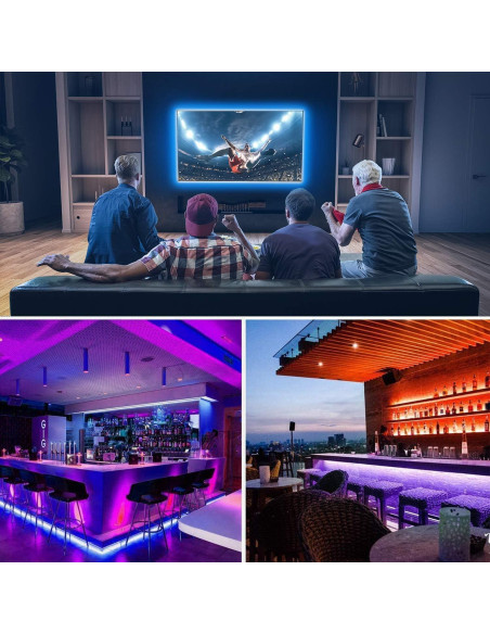 Tira LED COB RGB PAUTIX 1.5m USB 5V con Control Bluetooth