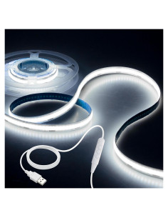 Cinta LED COB Aclorol 1M Regulable USB 6000K 320 LEDs
